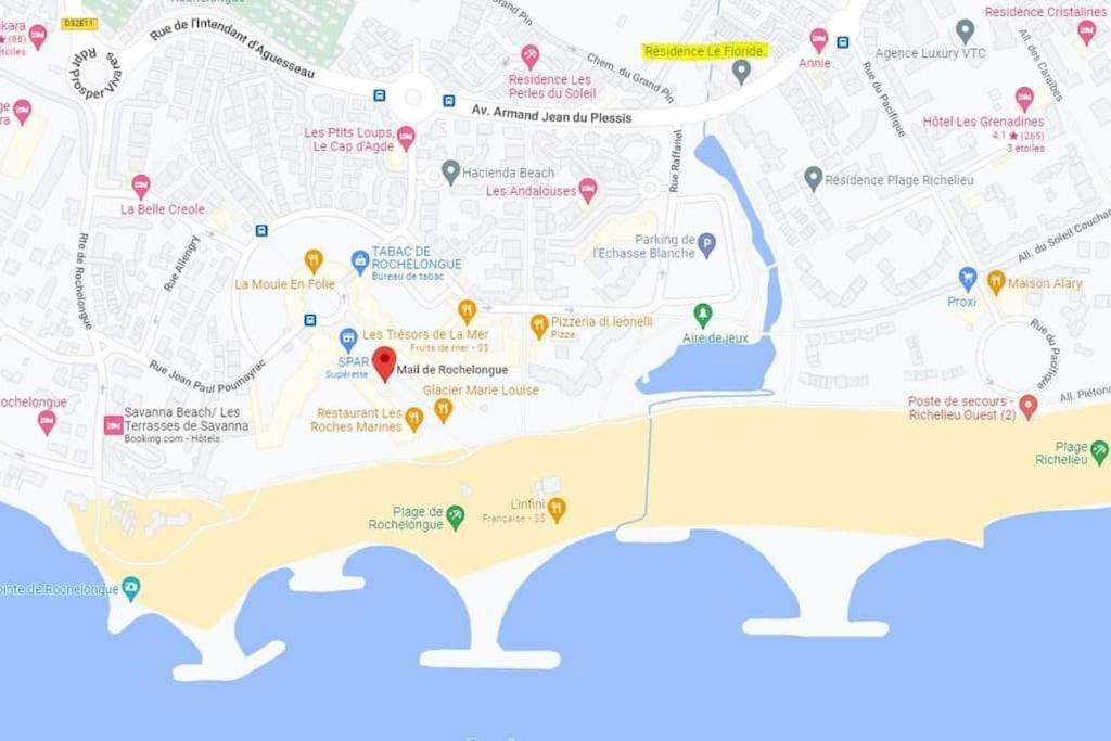Appartement Le Florid Cap D'Agde, T2 , 4 Pers, 200M Plage, Terrasse Экстерьер фото